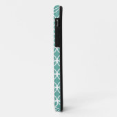 Muster für Aquamarine mit Monogramm Lichtkreise Case-Mate iPhone Hülle (Hinten/Links)