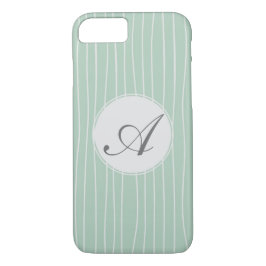 Muster für Aquamarine Streifen in Monogramm iPhone 8/7 Hülle