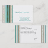 Muster für aquamarine und Goldkarten Visitenkarte (Vorne/Hinten)