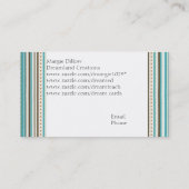 Muster für aquamarine und Goldkarten Visitenkarte (Rückseite)