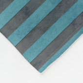 Muster für aquamarine und graue Streifen Fleecedecke (Ecke)