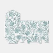 Muster für aquamarine und weiße Blüten Geschenkschachtel (Ungefaltet)