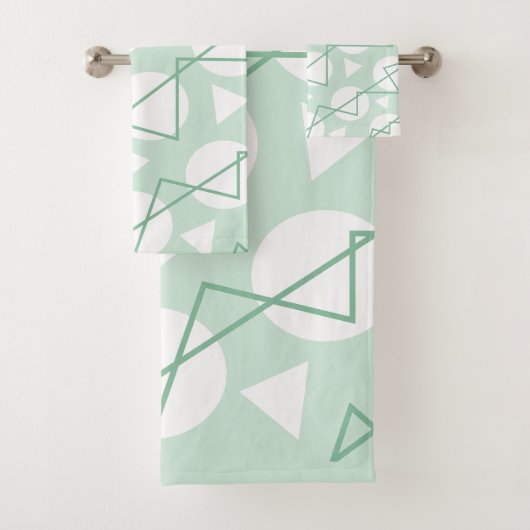 Muster für aquamarine Zickzack Streifen Badhandtuch Set (Insitu)