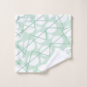 Muster für aquamarine Zickzack Streifen Badhandtuch Set (Waschlappen)