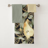 Muster für Aquarellbirnen und Goldröhren Badhandtuch Set (Insitu)