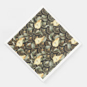 Muster für Aquarellbirnen und Goldröhren Serviette (Ecke)