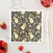 Muster für Aquarellbirnen und Goldröhren Serviette (Beispiel)