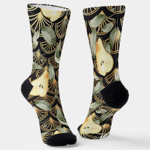 Muster für Aquarellbirnen und Goldröhren Socken