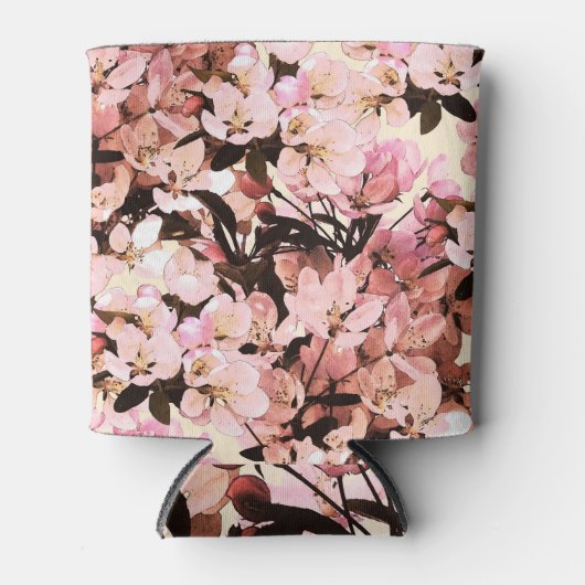 Muster für Aquarellblumen Dosenkühler (Vorderseite)