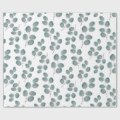 Muster für Aquarellfarben-Silver-Dollar-Eukalyptus Geschenkpapier (Flach)