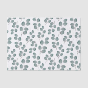 Muster für Aquarellfarben-Silver-Dollar-Eukalyptus Seidenpapier