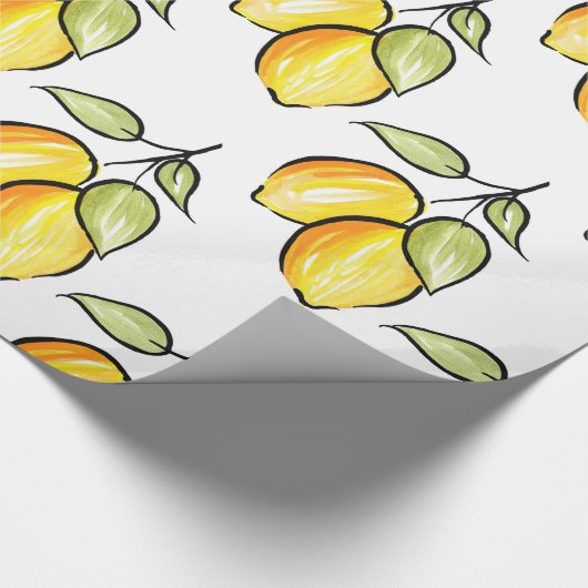 Muster für Aquarellfarben und Tintenklammern Geschenkpapier (Ecke)