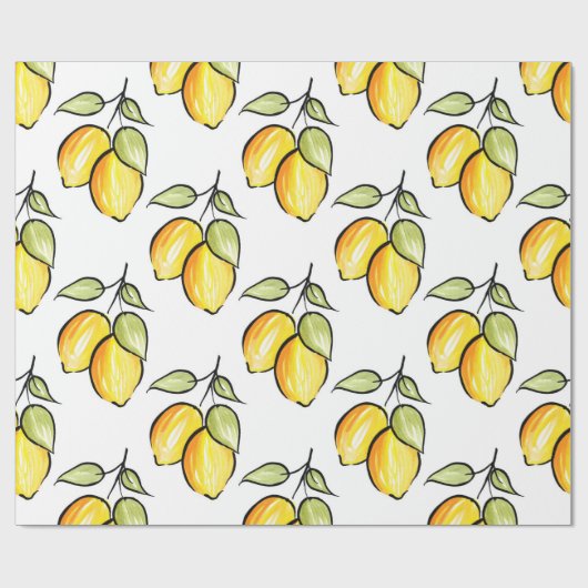 Muster für Aquarellfarben und Tintenklammern Geschenkpapier (Flach)