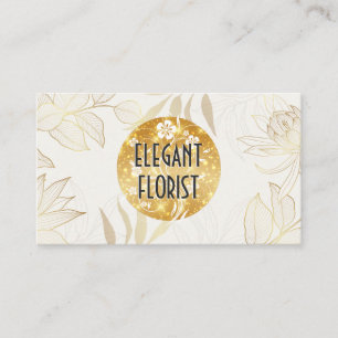 Muster für Artwork der goldenen Linie Blumenmust Visitenkarte
