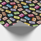 Muster für Audiokassetten Geschenkpapier (Ecke)