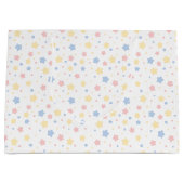 Muster für Baby Pink und Blue Stars Große Geschenktüte (Vorderseite)