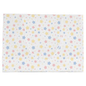 Muster für Baby Pink und Blue Stars Große Geschenktüte (Rückseite)