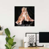 Muster für Ballettschuhe Poster (Heimbüro)