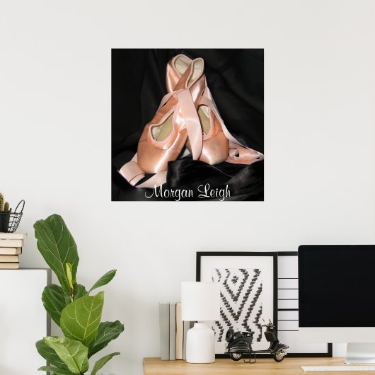 Muster für Ballettschuhe Poster (Heimbüro)