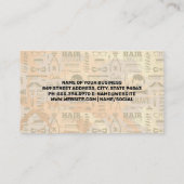 Muster für Barbertools | Discount QR Code Visitenkarte (Rückseite)