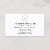 Muster für Barren mit Logo Visitenkarte (Rückseite)