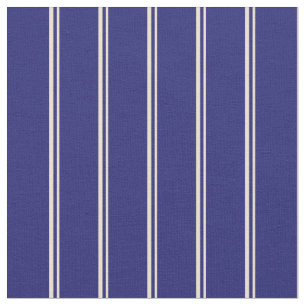 Muster für beige und Midnight Blue Lines Stoff
