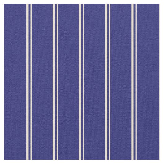 Muster für beige und Midnight Blue Lines Stoff (Nahaufnahme)
