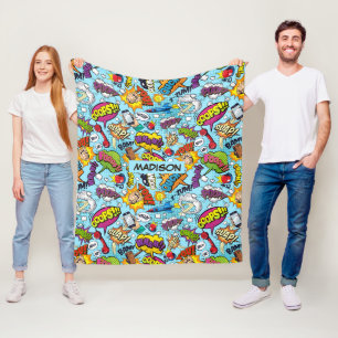 Muster für benutzerdefinierte Comicen Fleecedecke