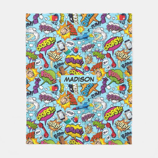 Muster für benutzerdefinierte Comicen Fleecedecke (Vorderseite)