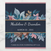 Muster für benutzerdefinierte elegante botanische  weinetikett (Einzelnes Label)