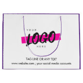 Muster für benutzerdefinierte Firmenlogos Große Geschenktüte (Vorderseite)