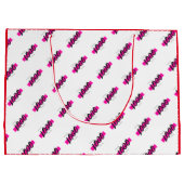 Muster für benutzerdefinierte Firmenlogos Text rot Große Geschenktüte (Rückseite)