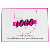 Muster für benutzerdefinierte Firmenlogos Text Wer Große Geschenktüte (Vorderseite)