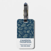 Muster für benutzerdefinierte Foto- und Monogramm- Gepäckanhänger (Rückseite vertikal)