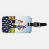 Muster für benutzerdefinierte Foto- und Monogramm- Gepäckanhänger (Vorderseite horizontal)