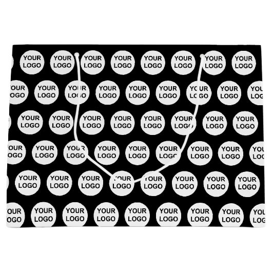 Muster für benutzerdefinierte Logos Große Geschenktüte (Vorderseite)