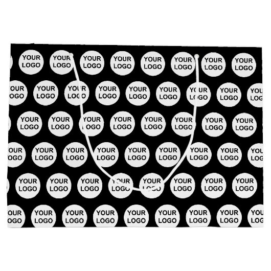 Muster für benutzerdefinierte Logos Große Geschenktüte (Rückseite)