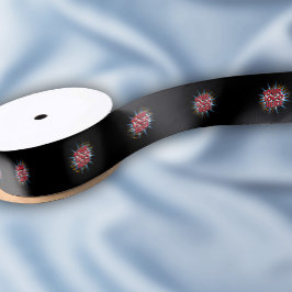 Muster für benutzerdefinierte Logos Schwarze Werbu Satinband