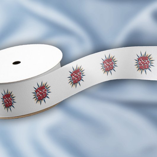 Muster für benutzerdefinierte Logos Weiße Werbeakt Ripsband