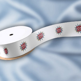 Muster für benutzerdefinierte Logos Weiße Werbeakt Satinband