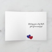 Muster für benutzerdefinierte Meldungsrainbow-Hear Karte (Innenseite)