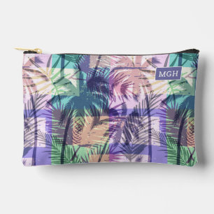 Muster für benutzerdefinierte Monogram Palm Trees Zubehörtasche