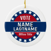 Muster für benutzerdefinierte politische Wahlen Keramik Ornament (Hinten)