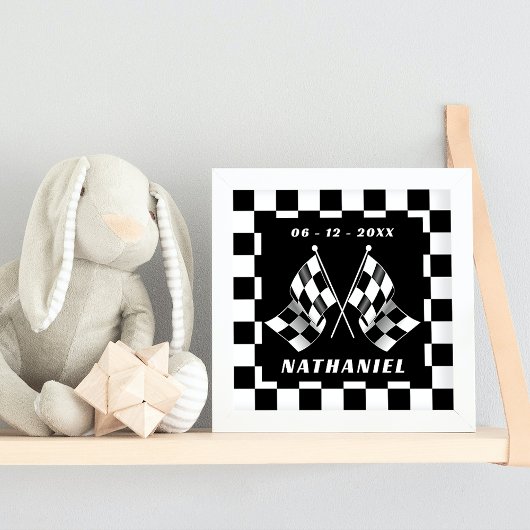 Muster für benutzerdefinierte Schwarz-weiße überpr Poster