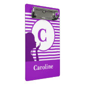 Muster für benutzerdefinierte Streifen | Modern mo Mini Klemmbrett (Schrägansicht)