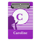 Muster für benutzerdefinierte Streifen | Modern mo Mini Klemmbrett (Vorderseite)