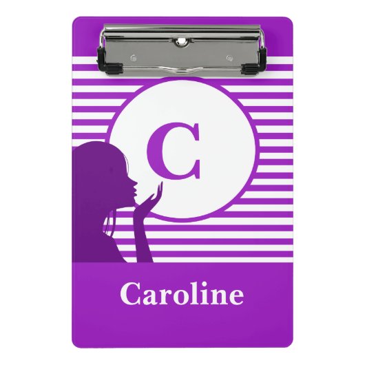 Muster für benutzerdefinierte Streifen | Modern mo Mini Klemmbrett (Vorderseite)