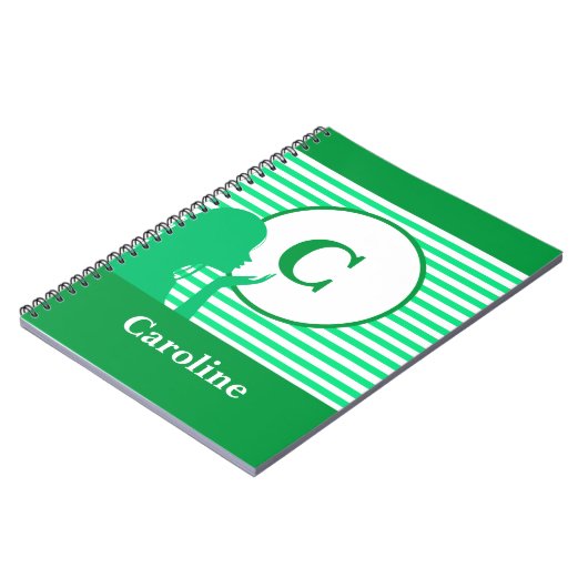 Muster für benutzerdefinierte Streifen | Modern mo Notizblock (Linke Seite)