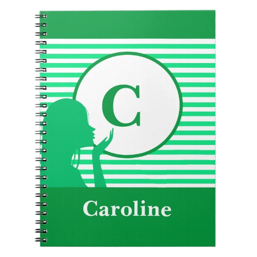 Muster für benutzerdefinierte Streifen | Modern mo Notizblock (Vorderseite)