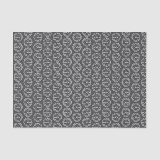 Muster für benutzerdefinierte weiße Logos Seidenpapier (Vorderseite)